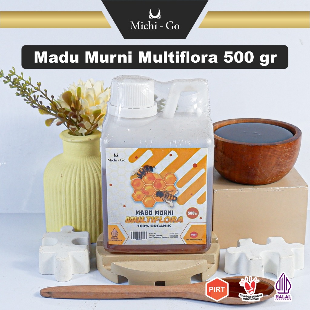 Jual MICHIGO - Madu Murni Multiflora Super 500 gr - Natural Raw Honey ...
