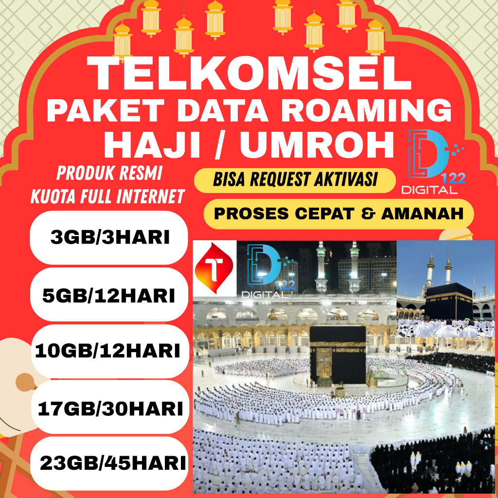 Jual PROMO ROAMING TELKOMSEL PAKET DATA ROAMING UMROH HAJI ...