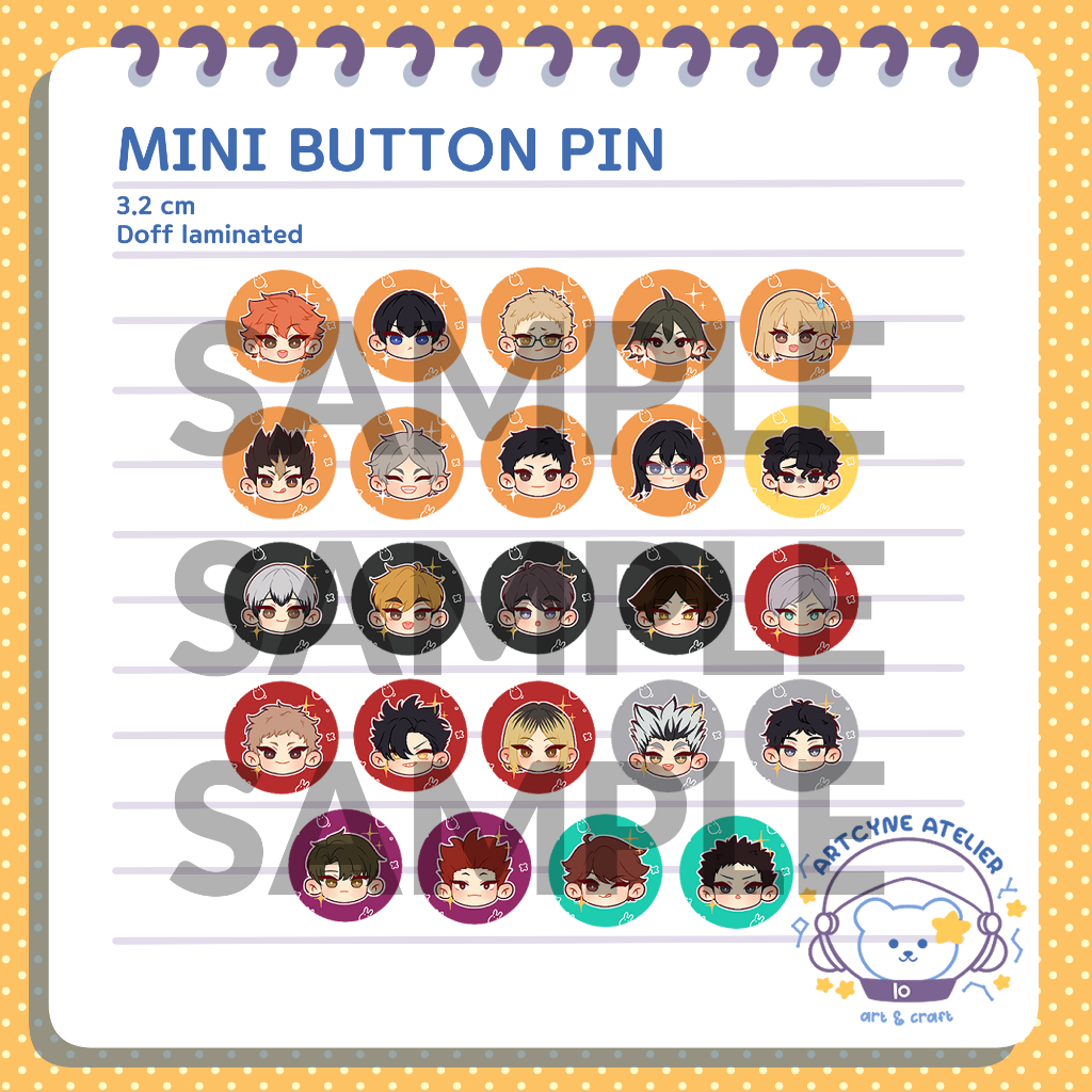 Jual [READY STOCK] Hakyuu! Mini Button Pin | Shopee Indonesia