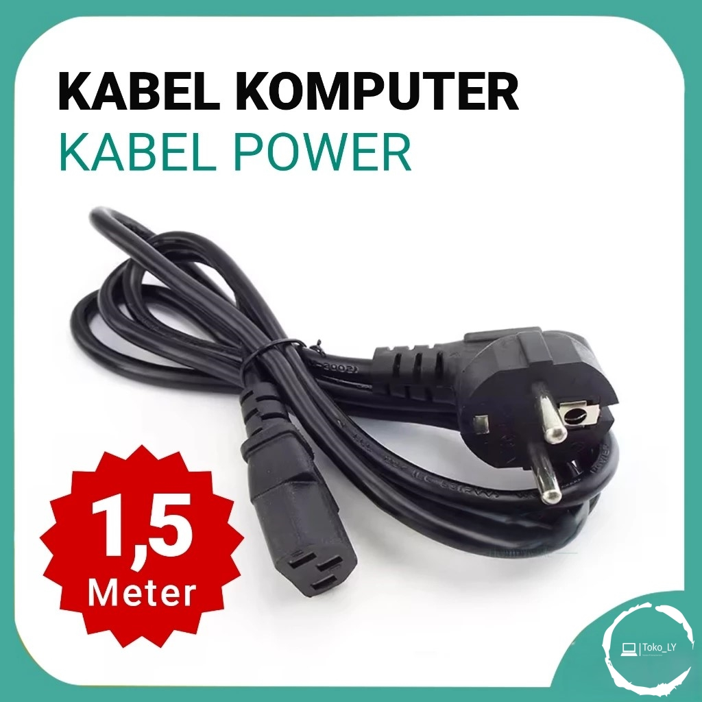 Jual Kabel Power/kabel computer 1.5M Berkualitas dan Tebal | Shopee ...