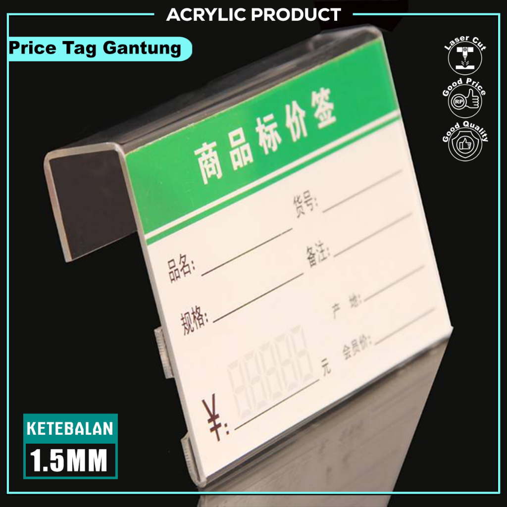 Jual Acrylic Price Tag Label Harga Display Harga Rak Minimarket C7 ...