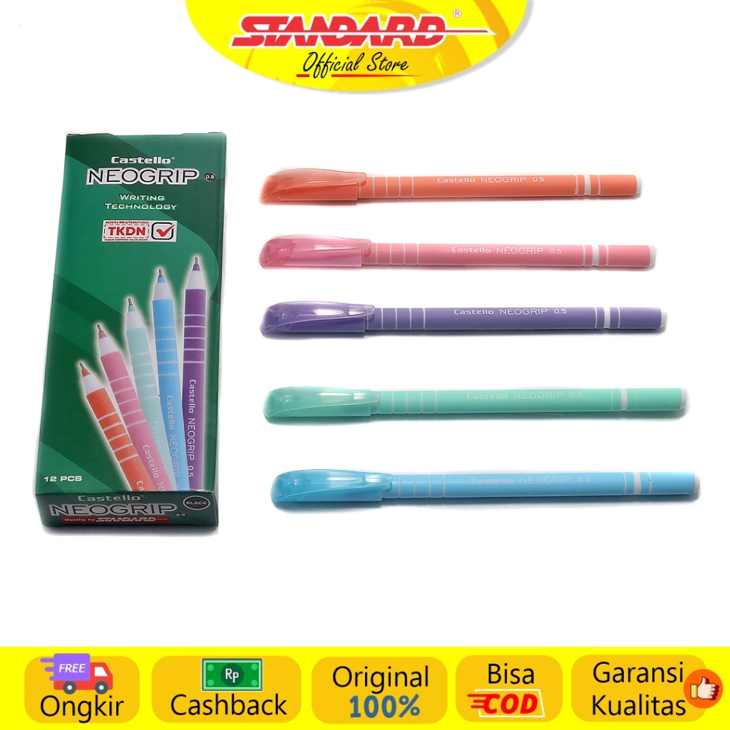 Standard - Pulpen AE7 Castello Neogrip 0.5 ( Alat Tulis / Pen / Ballpoint / Pena )