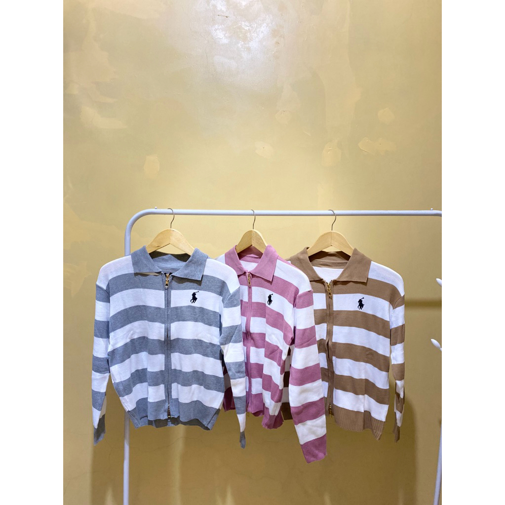 Jual Cardigan Rajut Olop Double Zipper | Shopee Indonesia
