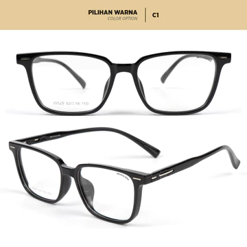Mosslens Kacamata Rectangle Pria Wanita Polycarbonate Lensa Photocromic Anti Radiasi Blueray