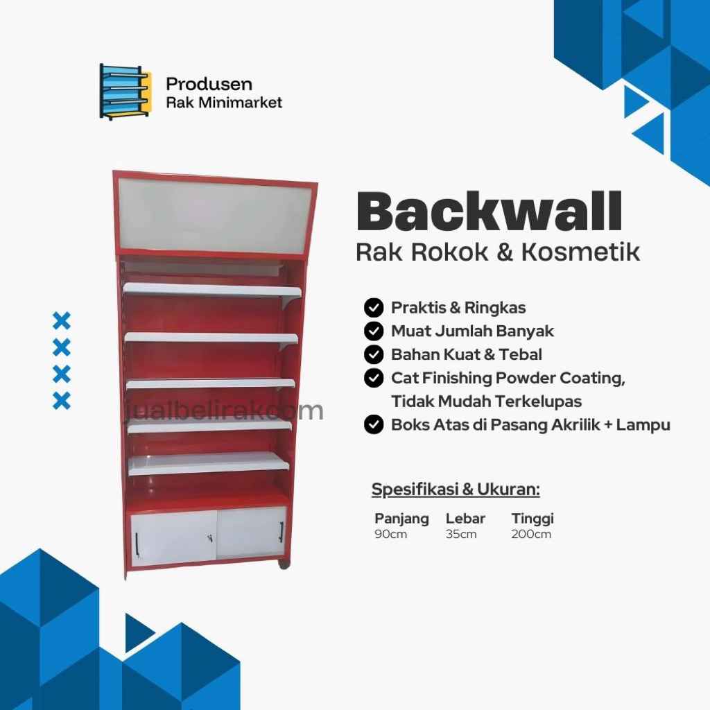 Jual Backwall P 90 L 35 T 200 5 Shelving | Shopee Indonesia