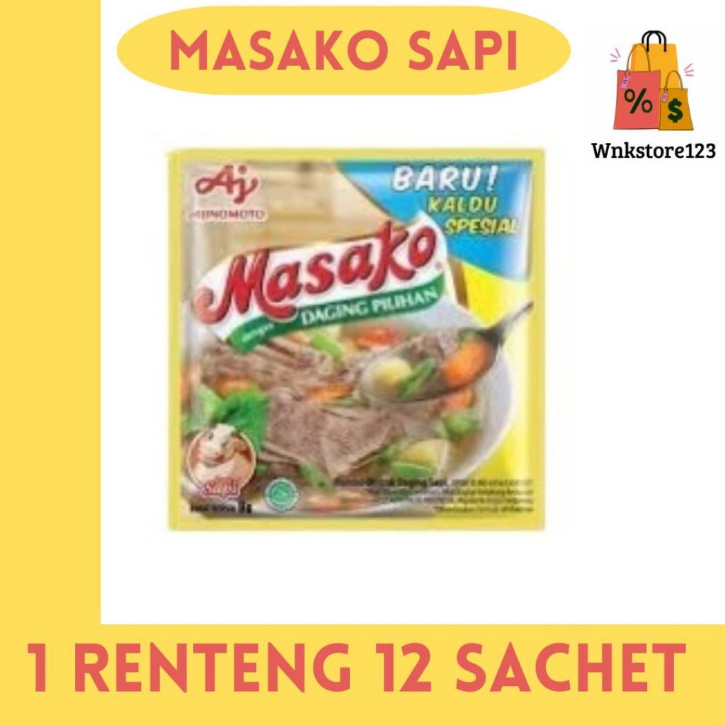 Jual Masako Sapi dan Ayam 1 renceng isi 12 sachet bumbu kaldu penyedap ...