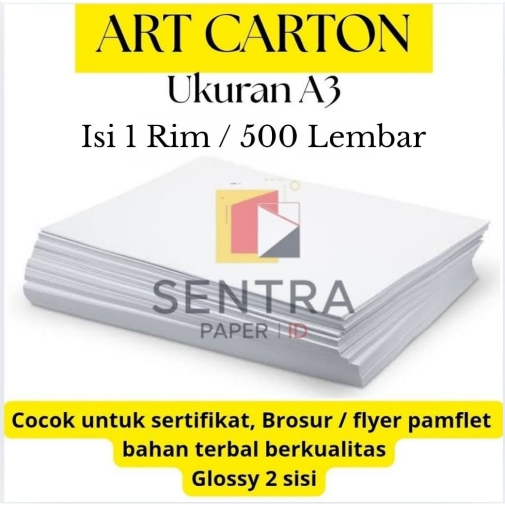 Jual Art Carton A3 210/230/260 GSM — isi 1 Rim / 500 Lembar | Kertas ...