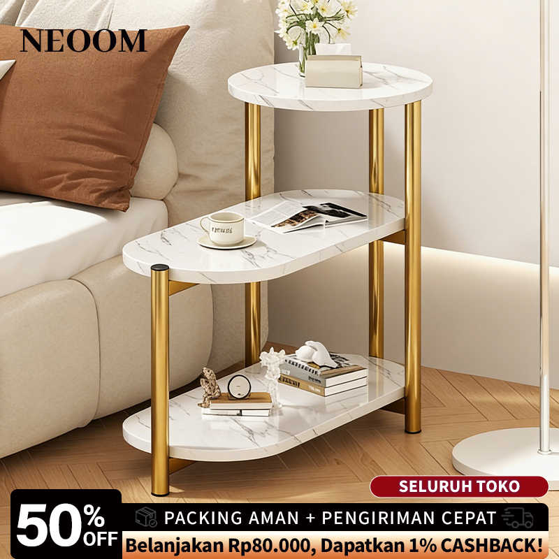 COD Meja Kopi Side Table Living Room Meja Samping Tiga Tingkat Sudut Meja Penyimpanan Coffee Table Sofa Side Table Meja Nakas Furniture Minimalis Tamu Meja Pojok Bunga