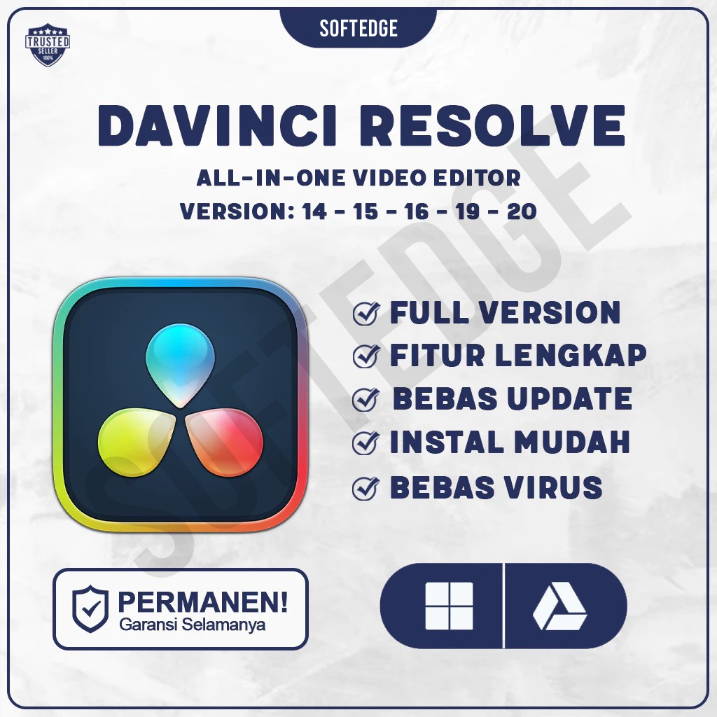 Jual DaVinci Resolve Studio 20 + Project Full Version Original Lifetime ...