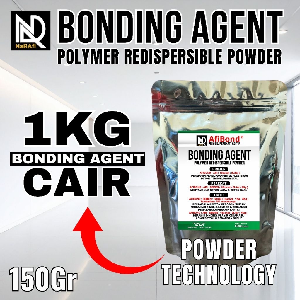 Jual AFIBOND Bonding agent powder 150gr/lem beton/aditif semen kedap ...