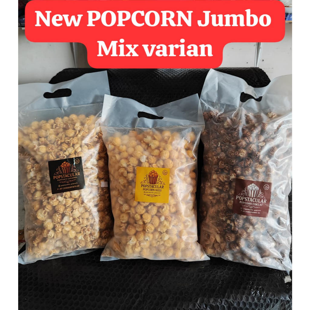 Jual Paket Hemat Popcorn Jumbo 3 Varian Rasa - Caramel, Coklat, Keju ...