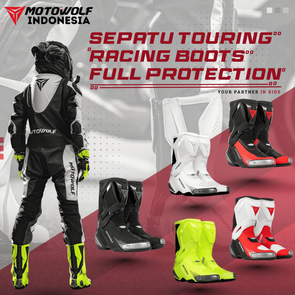 Jual Sepatu Boot Touring Full Protection Racing Boots Anti Sprain Metal ...