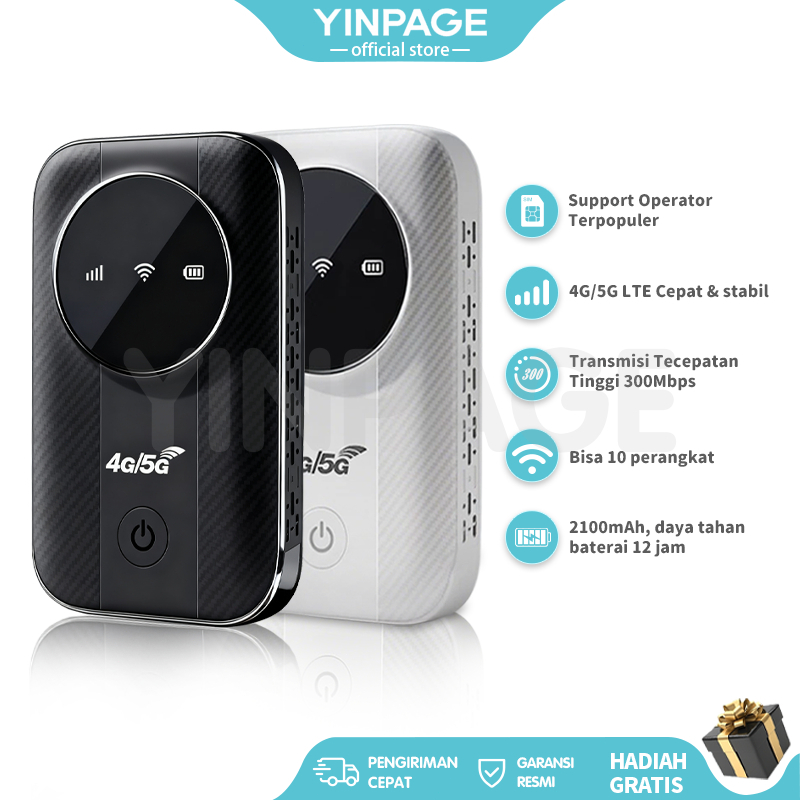 Jual Portabel Router Nirkabel WiFi LTE Mini Modem 300Mbps MiFi 4G/5G ...