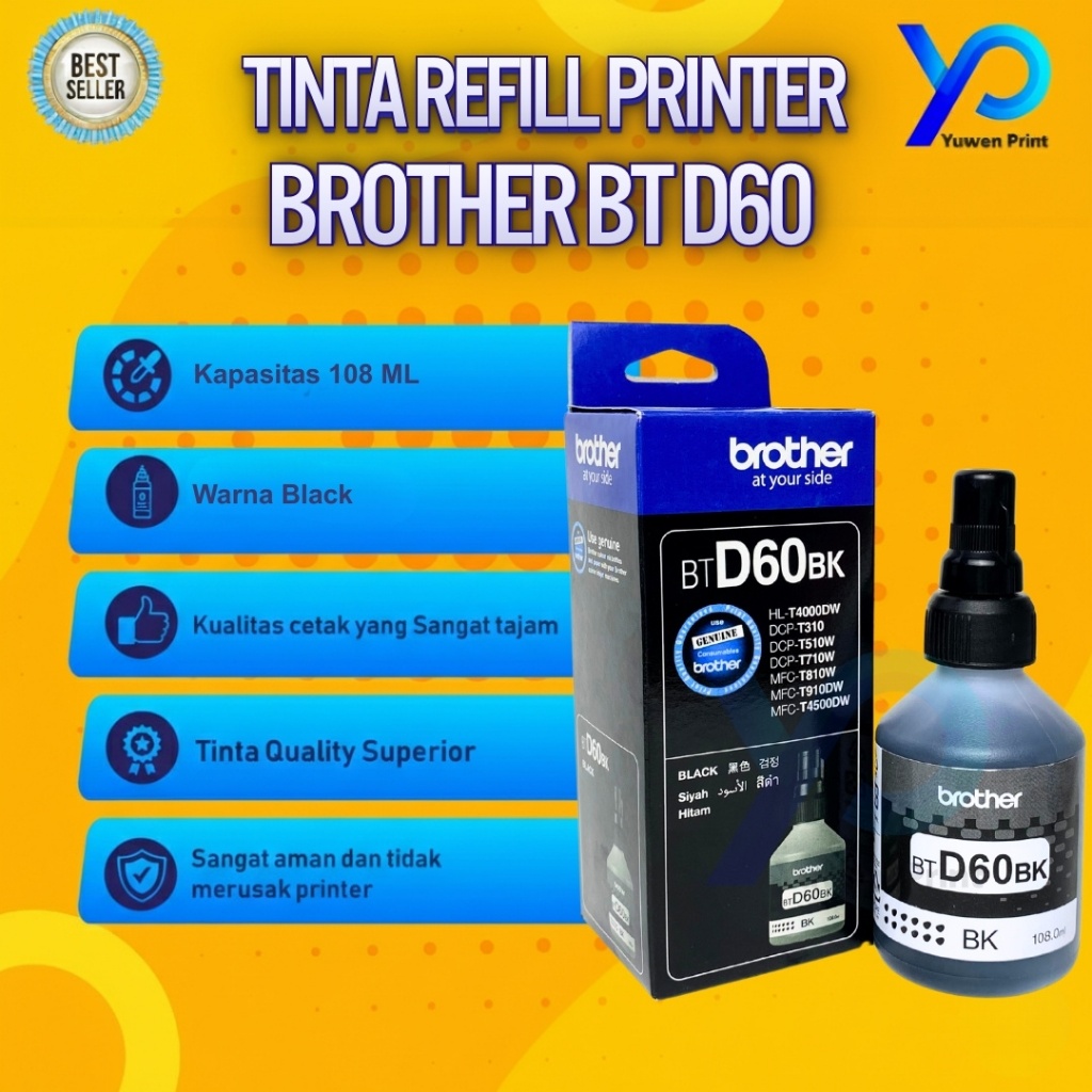 Jual Tinta Brother BTD60BK BT5000 Refill Untuk Printer DCP T310 DCP ...