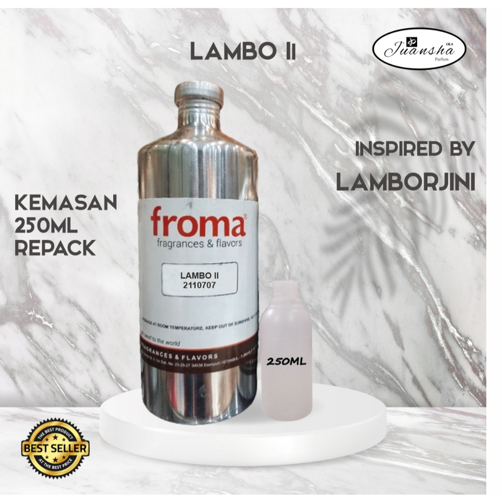 Jual BIBIT PARFUM MURNI LAMBO II | FROMA 250ML REPACK | Shopee Indonesia
