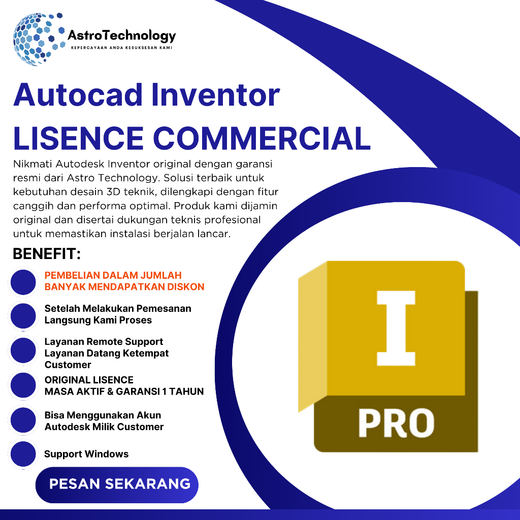 Jual Autodesk AutoCAD Inventor 2023-2026 Commercial License – Resmi 1 ...