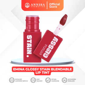 Emina Glossy Stain Melty Gel Lip Tint Glossy Finish Tahan Lama Dan Melembabkan