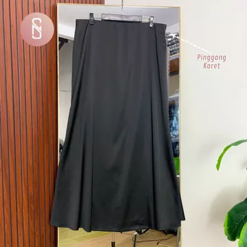 Neema Myshawl Rok Satin Rok Jumbo Big Size Bahan Silk Lembut Model Panjang Wanita Bawahan Maxi