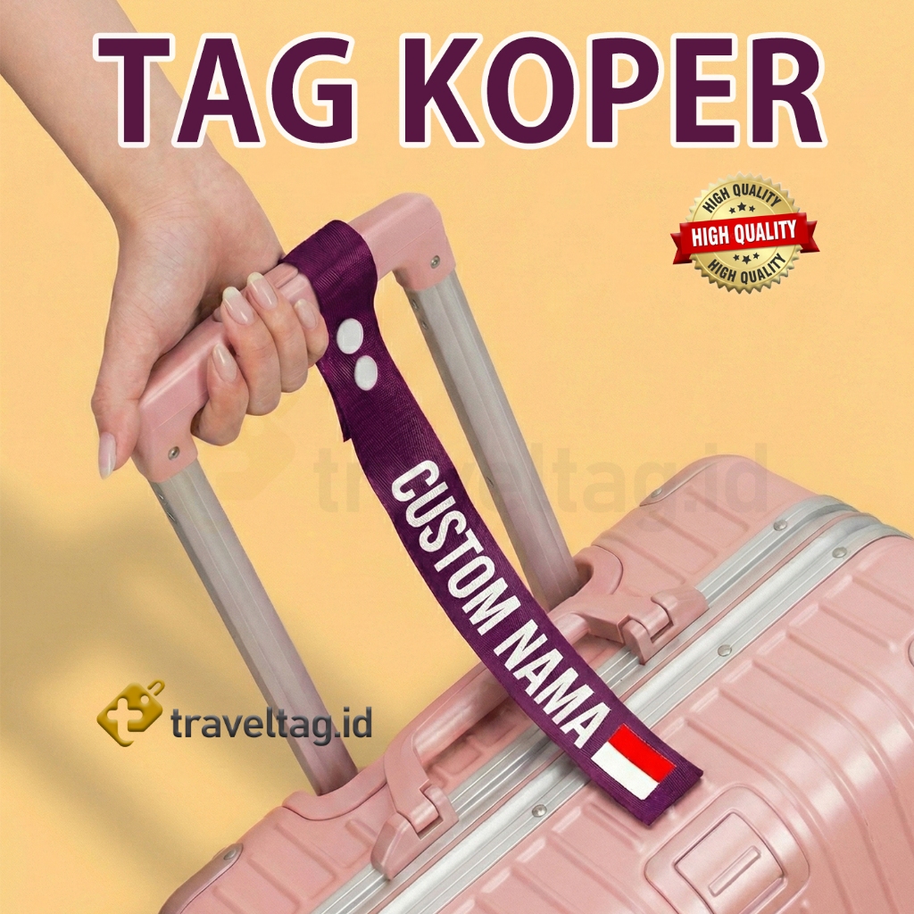 Jual TravelTag.ID - Tag Koper Custom Nama Label Penanda Koper Traveling ...