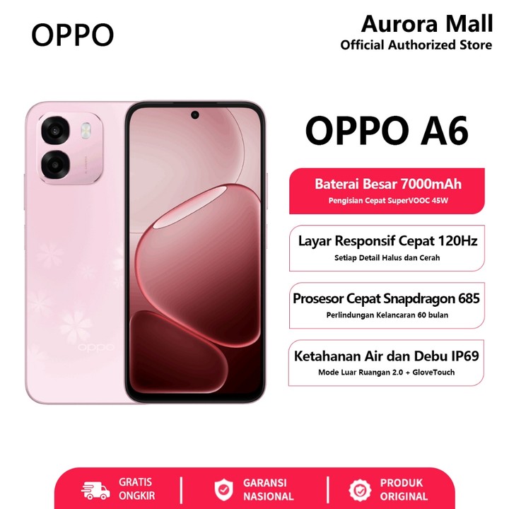 [NEW] OPPO A6 6/128GB (6GB+6GB Extended RAM) 45W + 7000mAh Battery, IP69 Water &