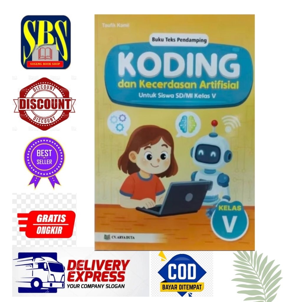 Jual BUKU Teks Pendamping KODING dan Kecerdasan Artifisial untuk SD ...