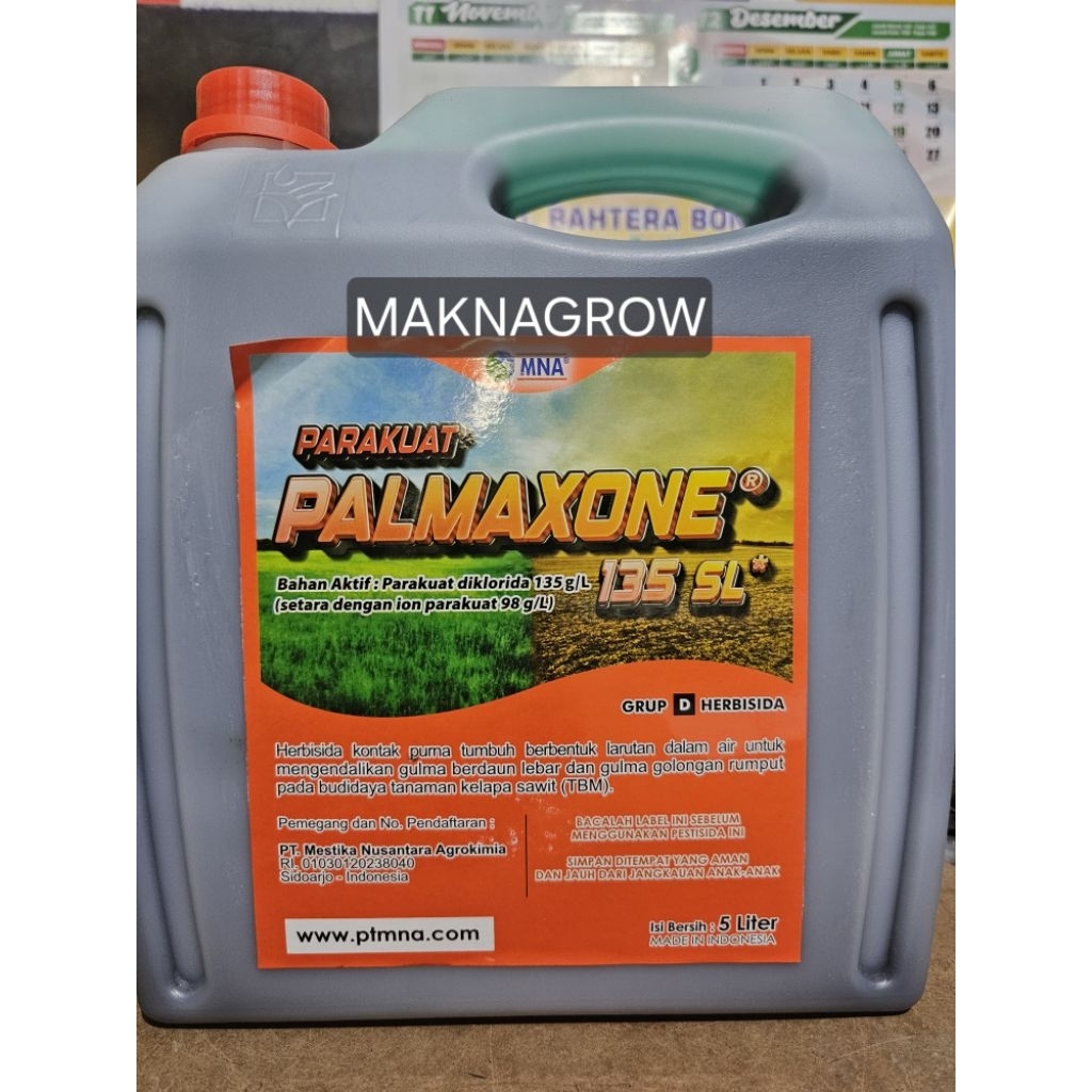 Jual Racun rumput HERBISIDA PALMAXONE 135SL 5 liter | Shopee Indonesia