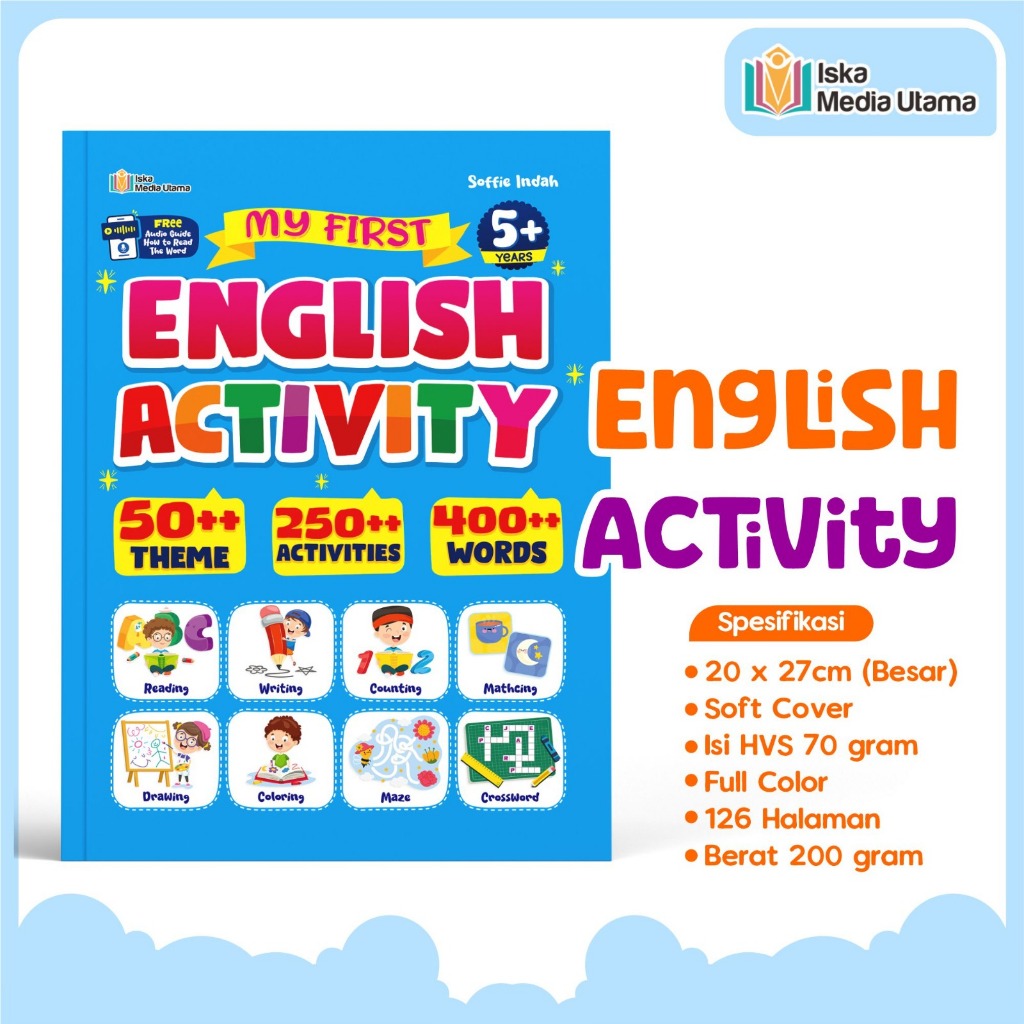 Jual Iska Media Utama English Activity Book For Kids 50+ Tema 250 ...