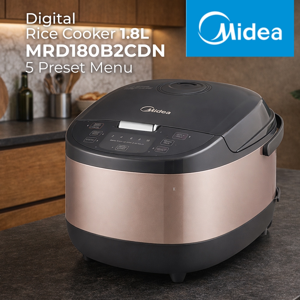 Jual Midea Digital Rice Cooker 1.8L MRD180B2CDN Magic Com 5 Mode Masak ...