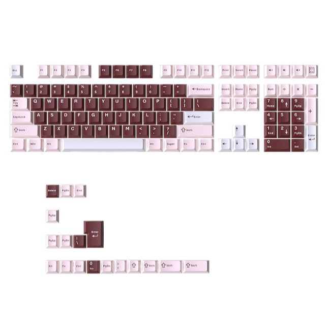 Jual Keycaps PBT Double Shot Pink Maroon White Cherry Profile | Shopee ...