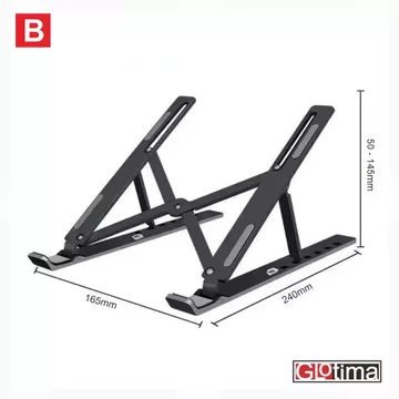 Foldable Laptop Stand Dudukan Adjustable Stand Notebook Tablet Lipat Aluminium 12 14 15 16 17