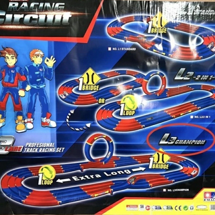 Jual IMAGE Track Tamiya 3 Jalur 1 Jembatan Plus LOOP HALILINTAR L2 2in1 ...