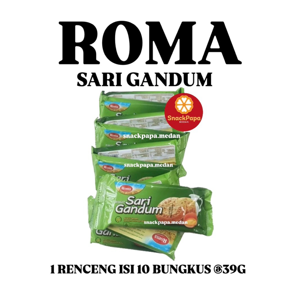 Jual ROMA SARI GANDUM [1 RENCENG ISI 10 BUNGKUS @39G] | ROMA SARI ...