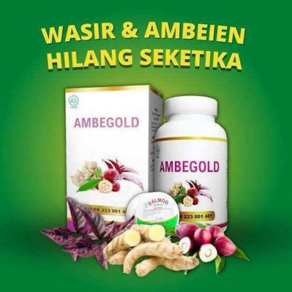 Ambegold ORIGINAL Obat Wasir Ambeien Benjolan Di Anus Ambeyen Sudah BPOM