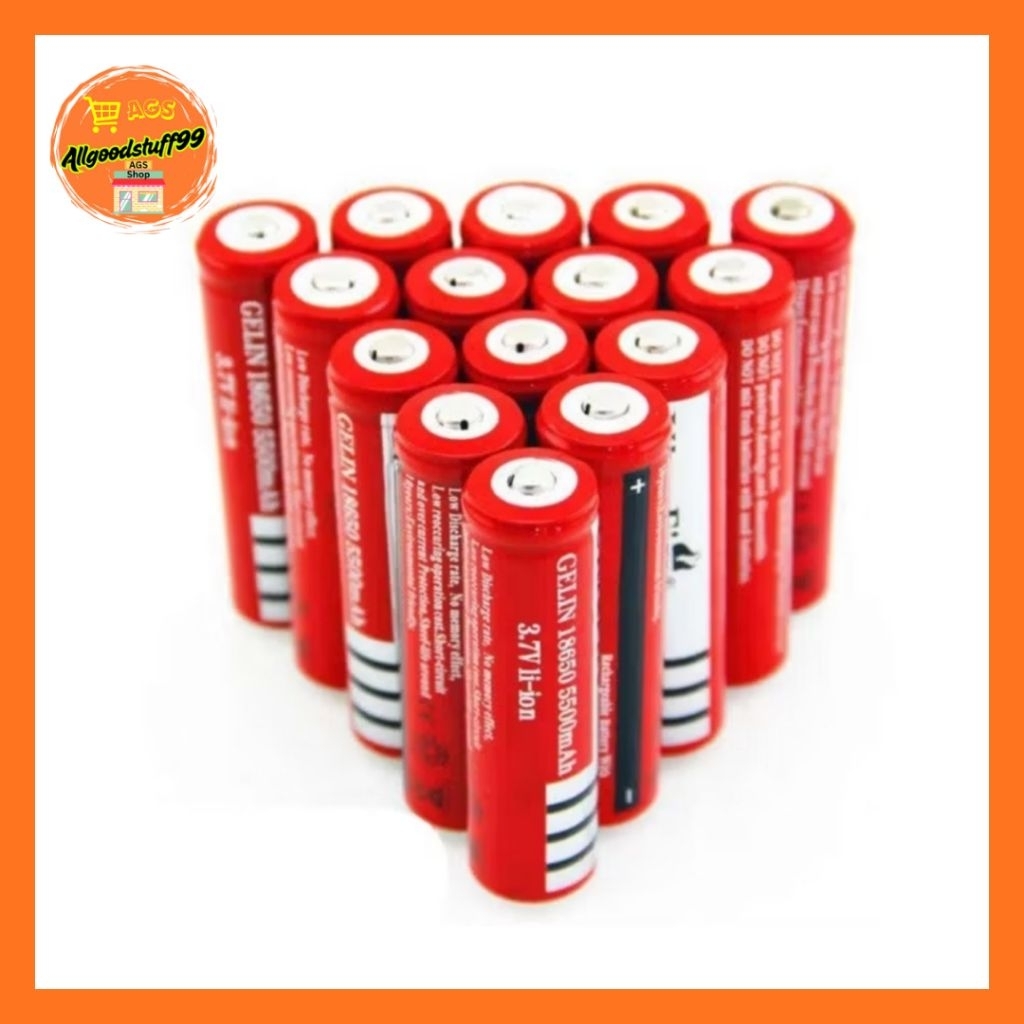 Jual Fish Yummy Baterai Isi 2 Pcs Battery Ultrafire Merah 18650 Baterai ...