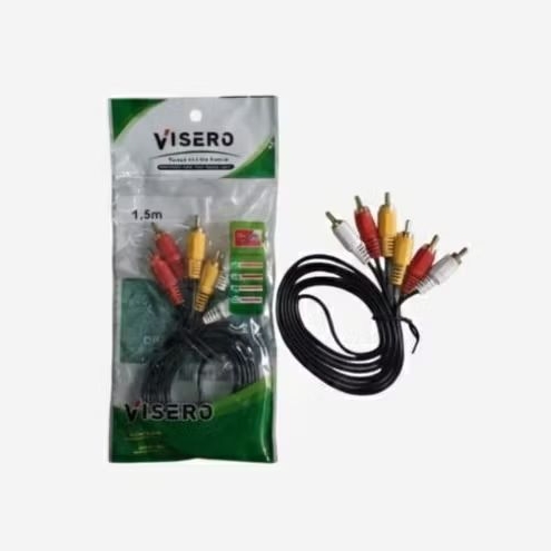 Jual VISERO KABEL JEK RCA 3 in 3 / Kabel 1,5m ( Real Pict ) | Shopee ...