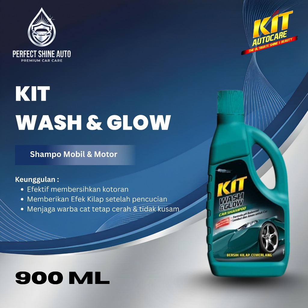 Jual Kit Wash & Glow Shampoo Mobil Botol 900ml - Shampo Cuci Mobil ...