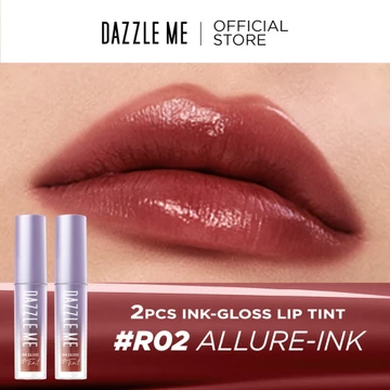 BPOM DAZZLE ME Ink Gloss Lip Tint Lip Gloss Tahan Lama Glossy Dan Plumpy Finish Waterproof