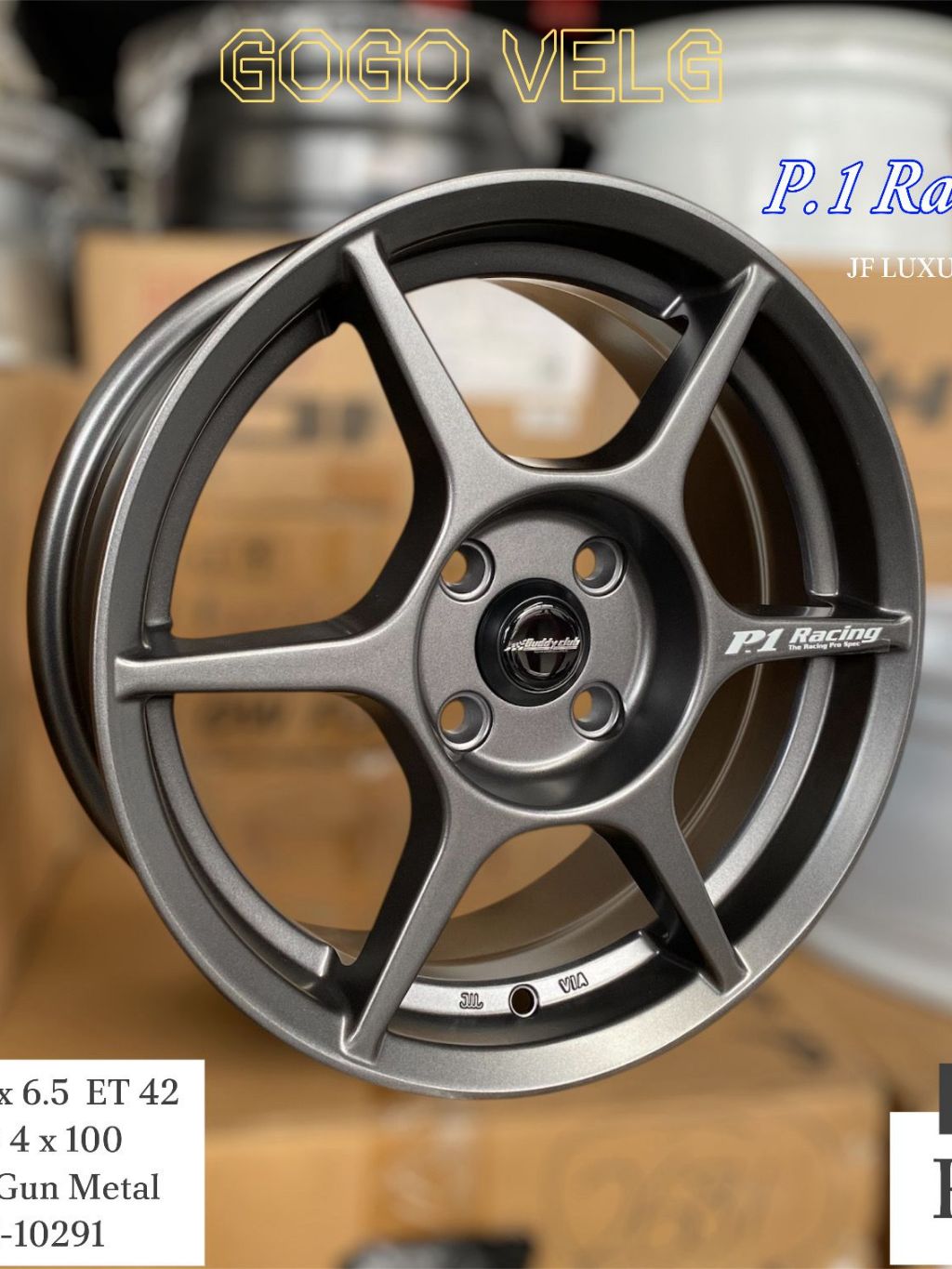 Jual Velg Mobil R15 P1 Racing PCD 4X100 Lebar 6,5 ET 42 Ring 15 Brio ...