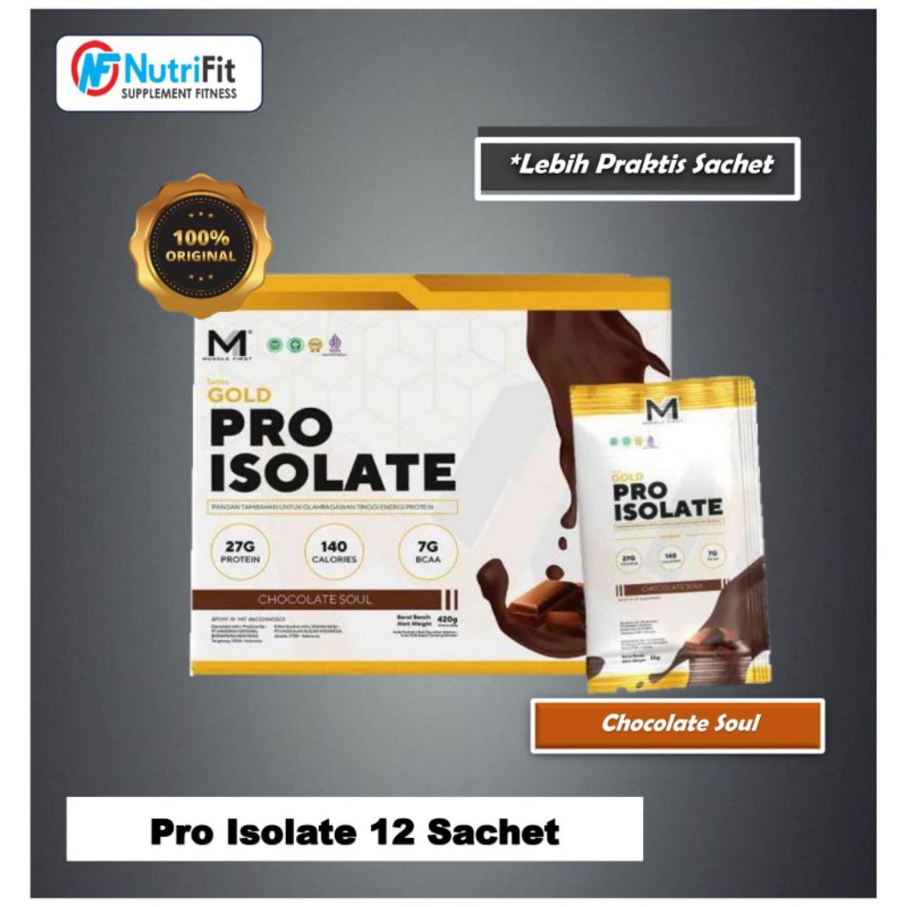 Jual Pro Isolate Muscle First 12 Sachet Rasa Cokelat | Shopee Indonesia