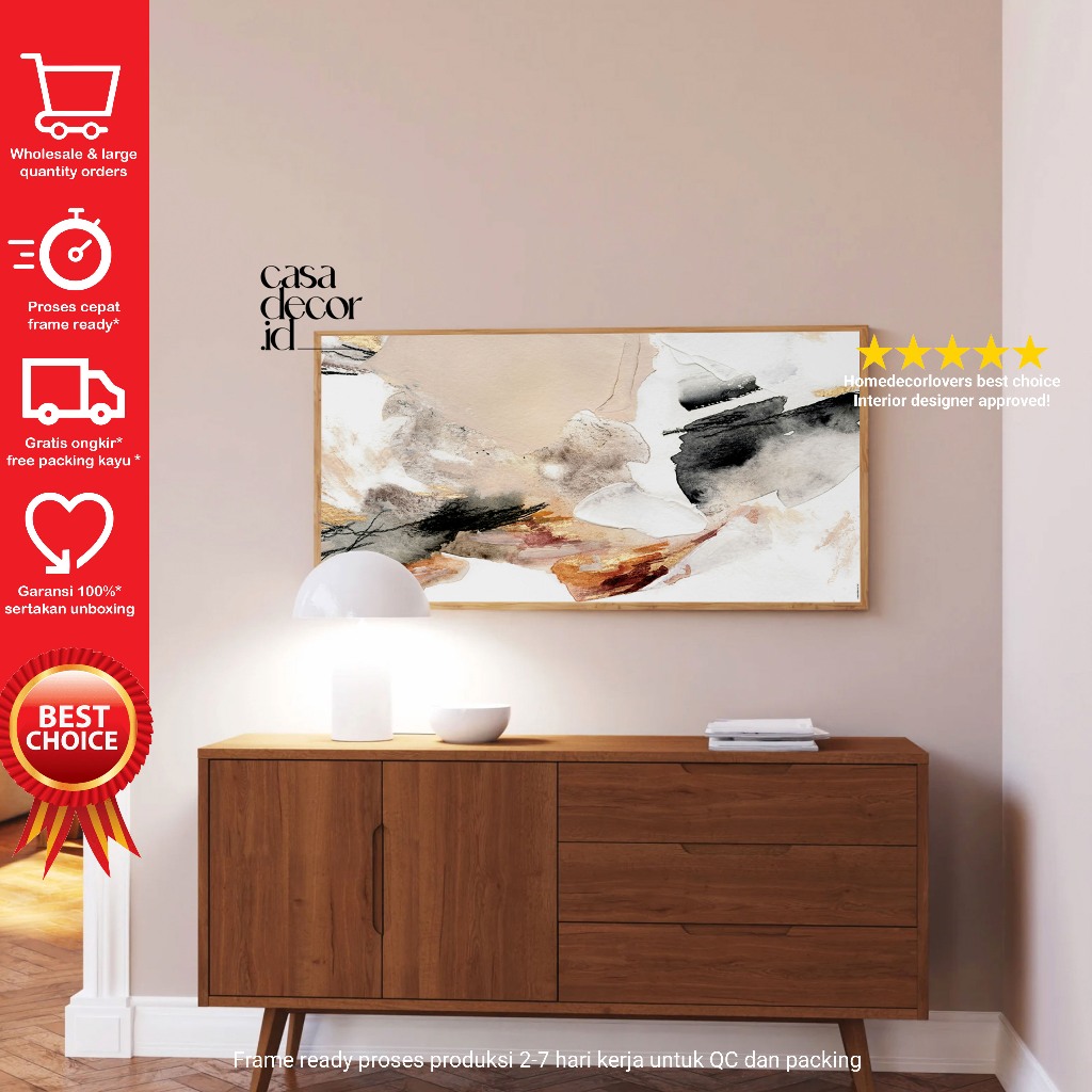 Jual Hiasan Dinding Walldecor Frame Lux Floating Kanvas size 60x120cm ...