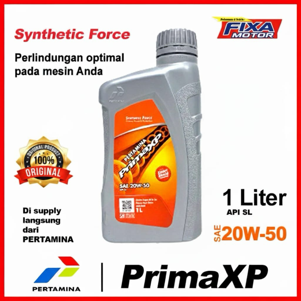 Jual Oli Mesin PRIMA XP SAE 20W-50 1L Original PERTAMINA | Shopee Indonesia