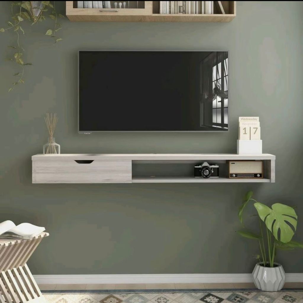 Jual Rak Tv Gantung tempel Minimalis moderen serbaguna panjang 100 cm 1 ...