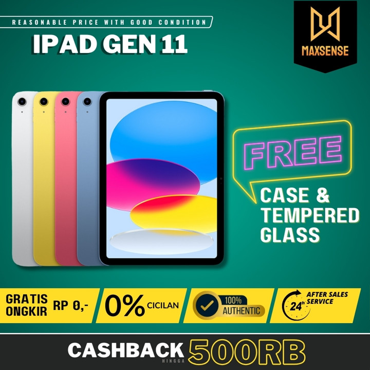 Apple iPad Gen 11 inc(A16) 2025 iPad 11th 512GB 256GB 128GB Wifi Only Cellular S