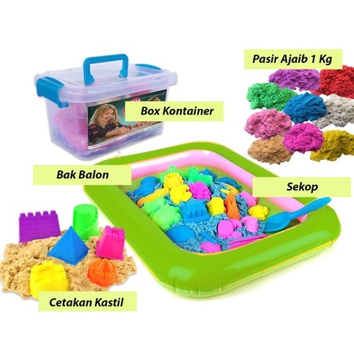 Jual Mainan pasir magic sand 1kg Mainan Pasir Kinetik 1kg Mainan Pasir ...