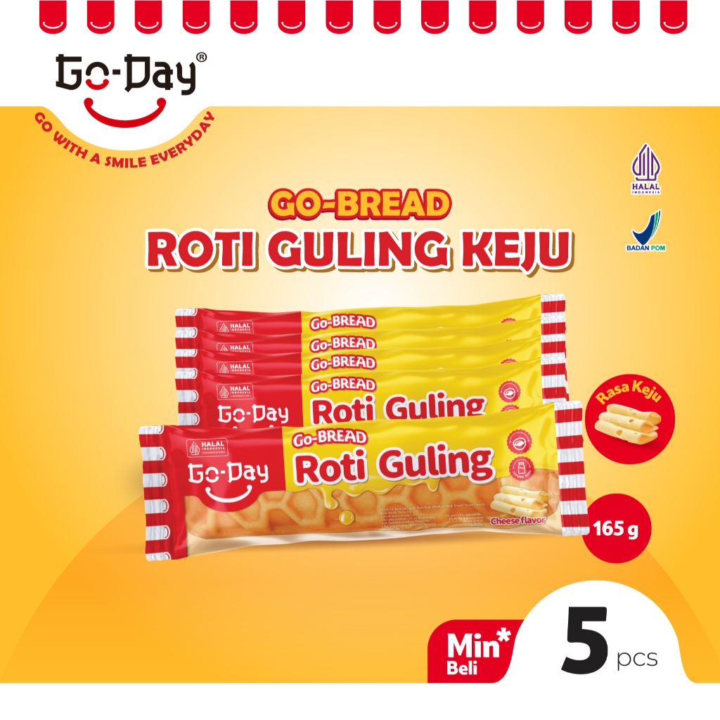 Jual Go-Day Go-Bread Roti Guling Rasa Keju Minimal Pembelian 5 Pcs ...