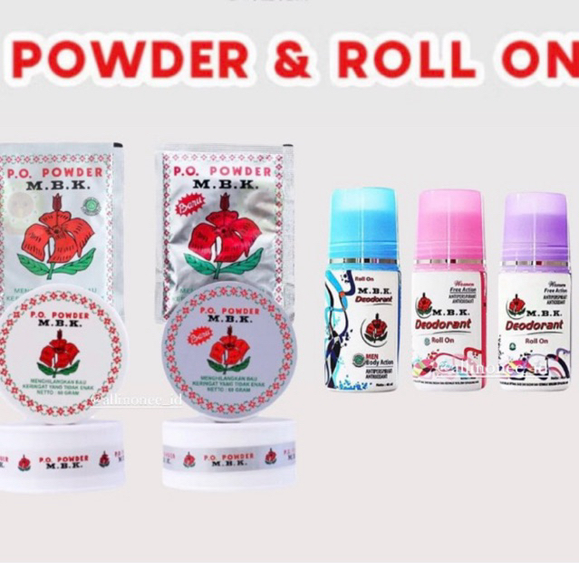 Jual MBK Powder & Roll On Deodorant MBK Bedak Badan | Shopee Indonesia