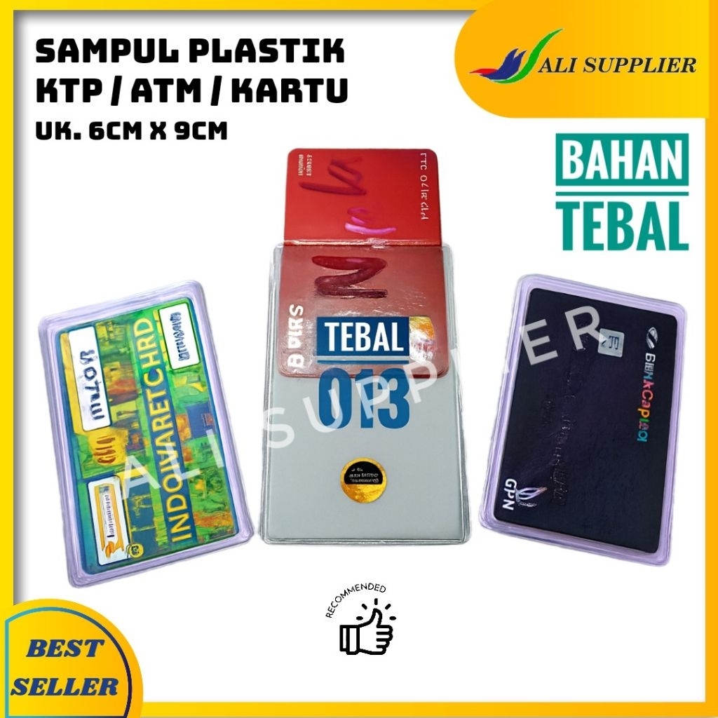 Jual Plastik cover sampul sarung Pelindung Kartu ATM / KTP / SIM ...