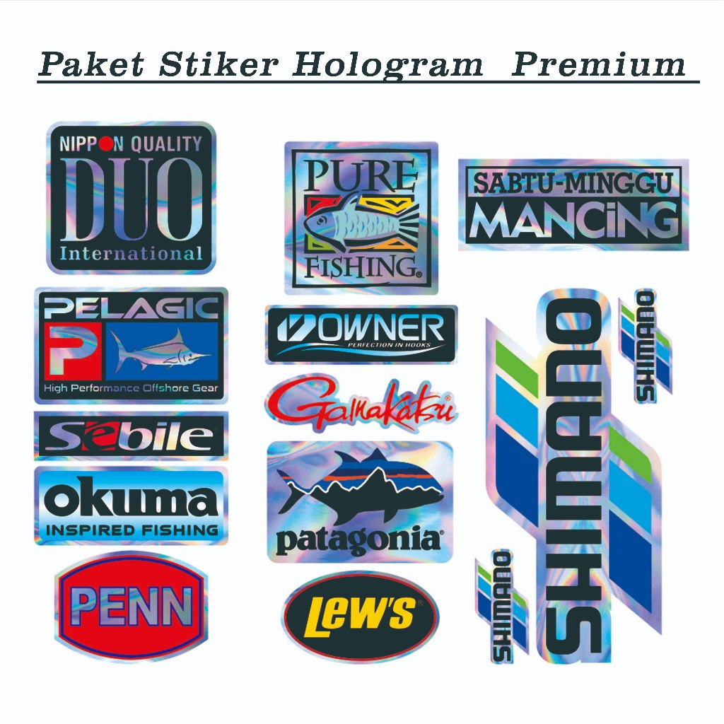 Jual Sticker Cutting Mancing Hologram Keren Premium Glow Tackle Box ...