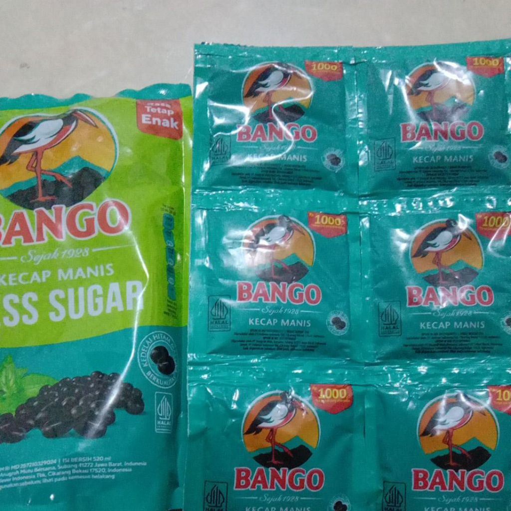 Jual Kecap manis Bango hitam gurih / Less sugar 520ml & renceng ...