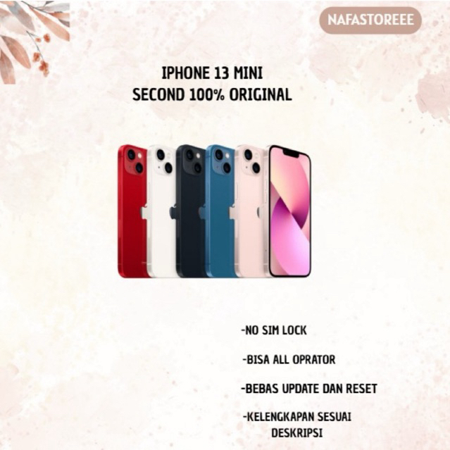 Jual IP 13 MINI 64GB/128GB/256GB Fullset Second 100% Original | Shopee ...